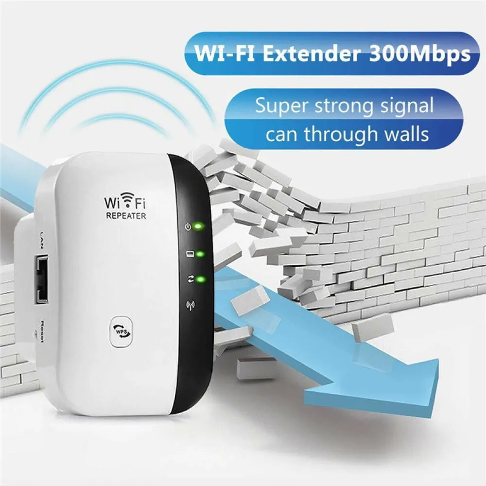 High-Speed 300Mbps WiFi Booster for Gaming and Streaming.