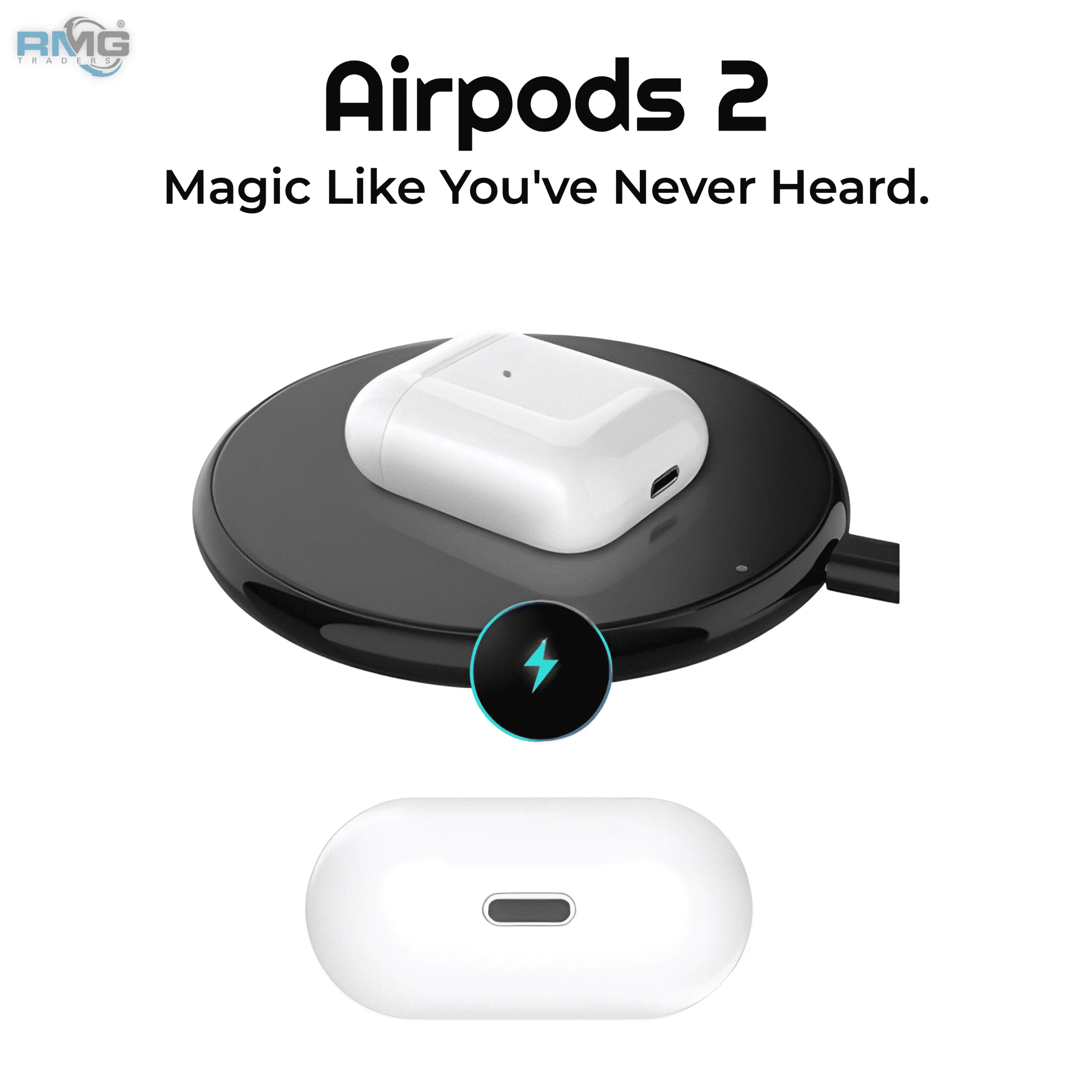 Premium quality Bluetooth earphones - Airpods Pod 2 replica.