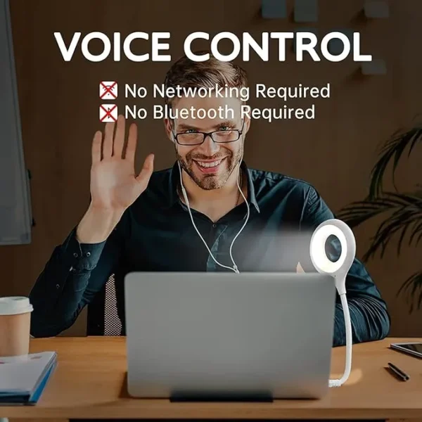 Voice-Controlled USB Light Lamp with Adjustable LED Light