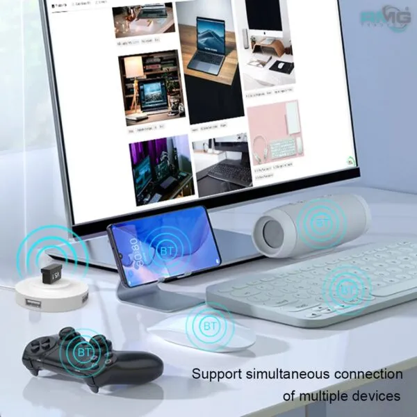 Wireless Bluetooth Adapter / Wireless BT 5.1 Dongle for Desktop Laptop PC