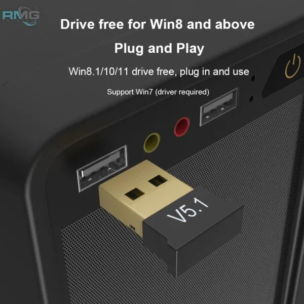 Wireless Bluetooth Adapter / Compact BT 5.1 Bluetooth Adapter USB Dongle