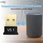Wireless Bluetooth Adapter Versatile BT 5.1 Dongle for Enhanced Connectivity