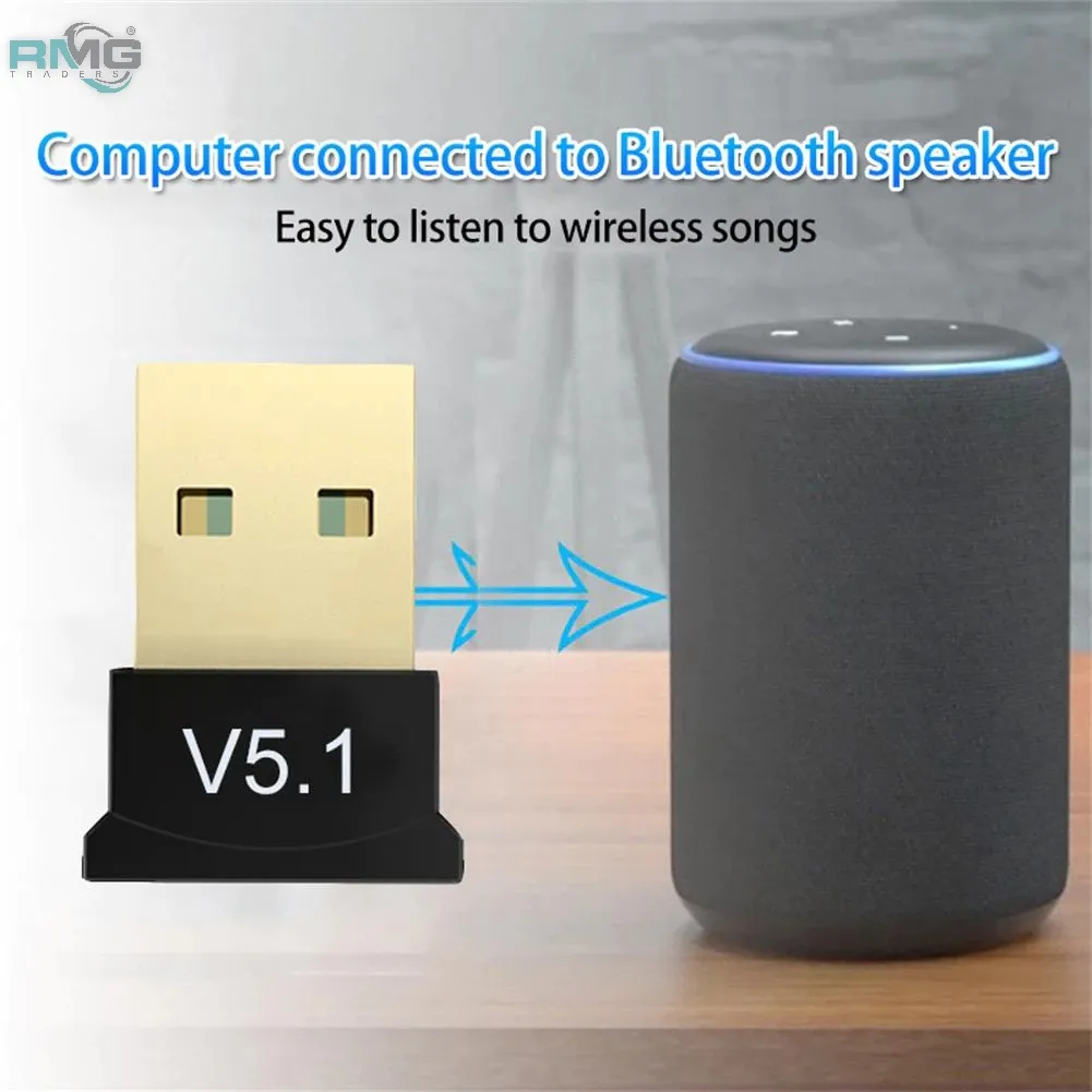 Wireless Bluetooth Adapter Versatile BT 5.1 Dongle for Enhanced Connectivity
