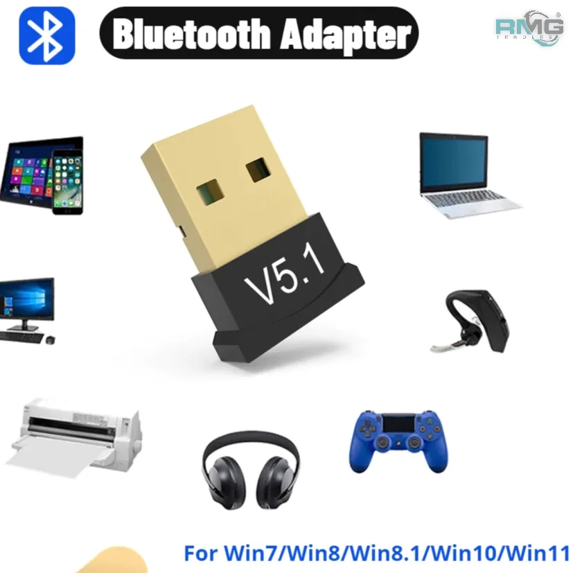 Wireless Bluetooth Adapter Sleek BT 5.1 Wireless Bluetooth Adapter