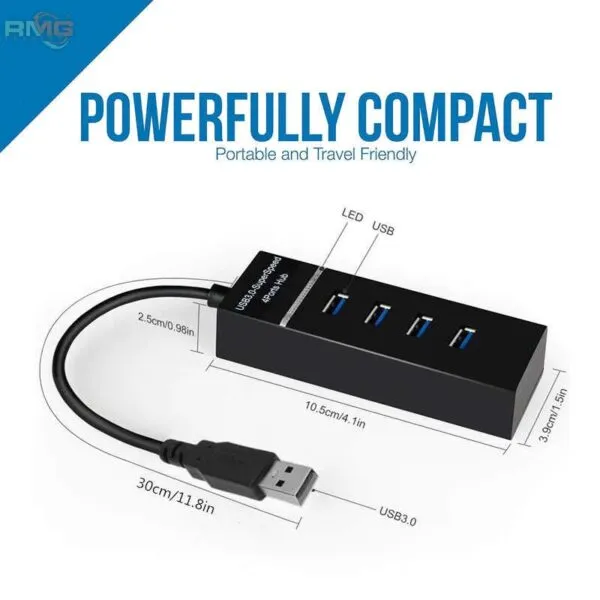 USB 3.0 4-Port Hub - Connector Close-Up