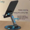 Mobile phone desk holder in sleek black design