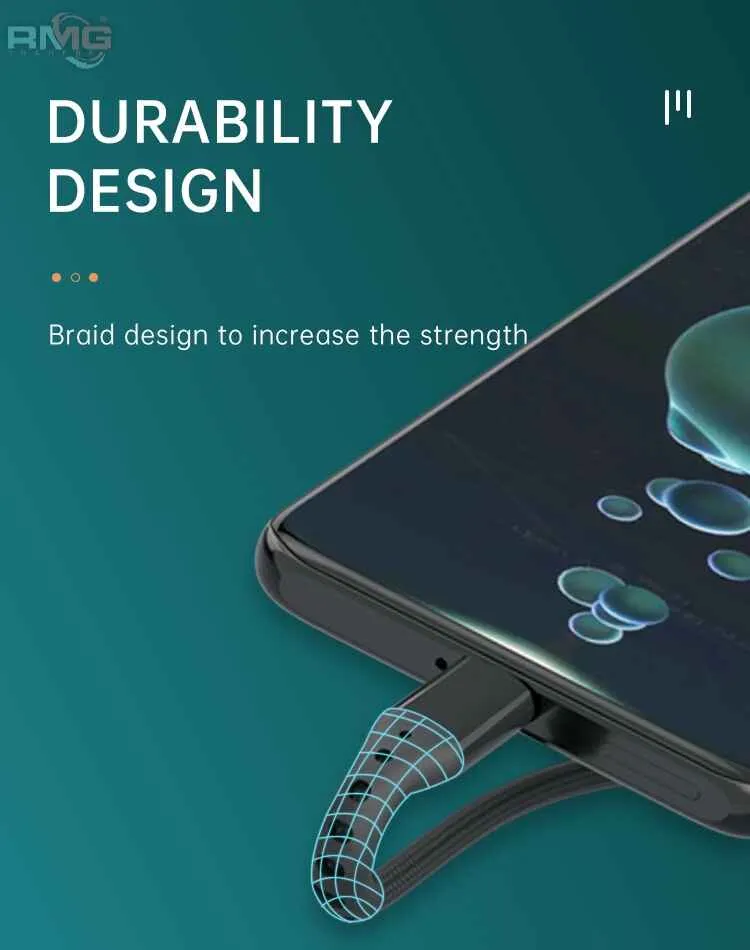 Image of a 3-in-1 Fast Charge Cable: Streamlined charging experience