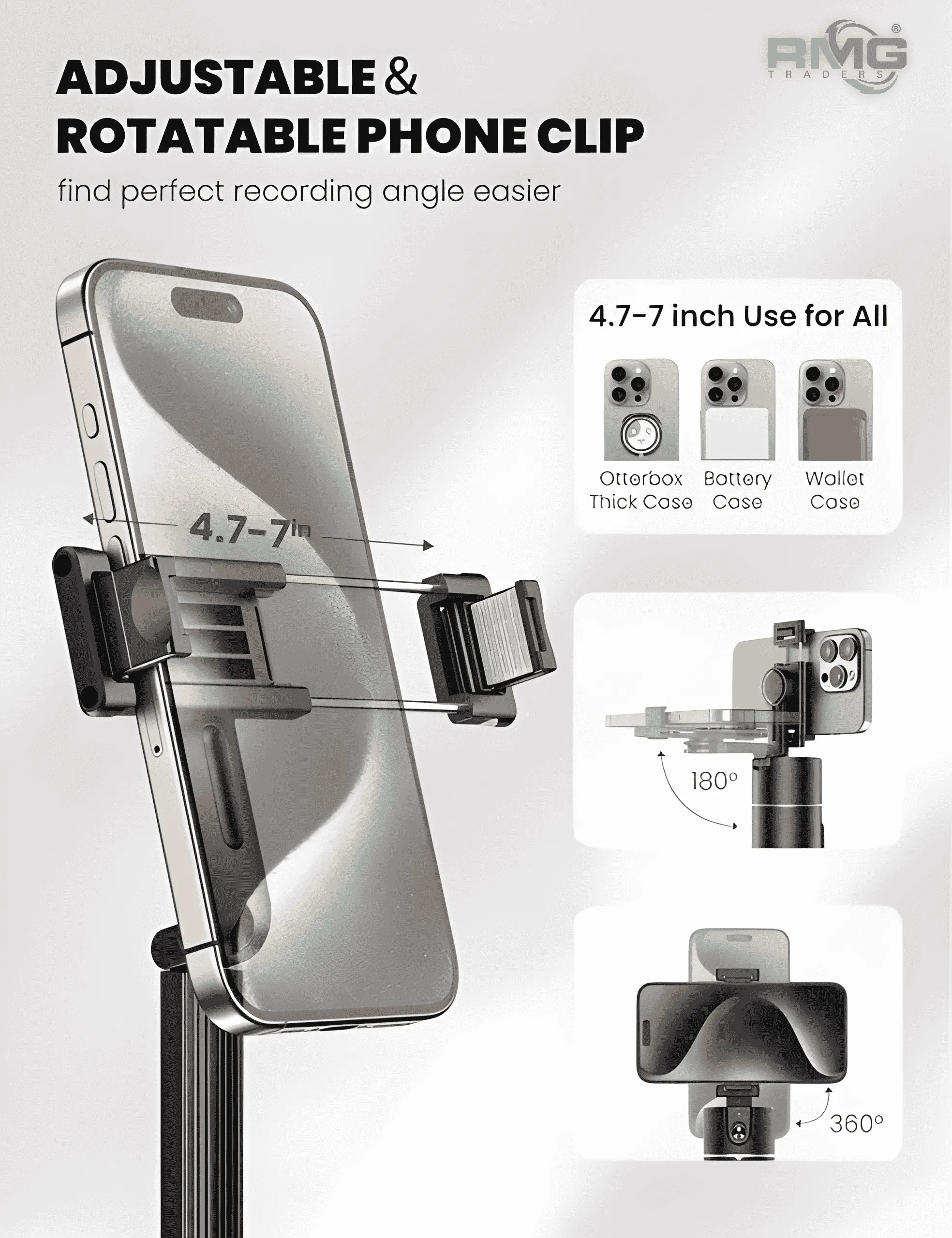 Portable and adjustable selfie stick alternative