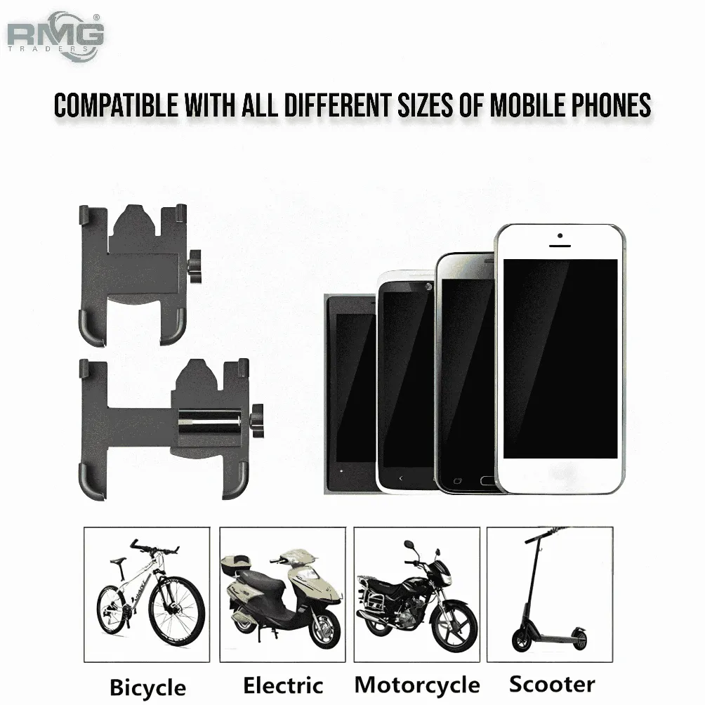 Convenient Mounting: Aluminum Alloy Phone Holder for Motorcycles & Bikes