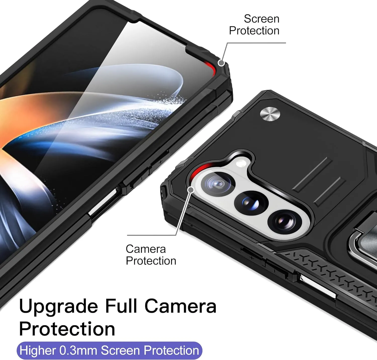 Samsung Galaxy Z Fold 5 Phone Case with Ring Stand