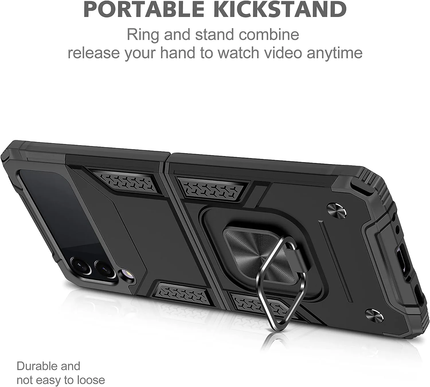 Samsung Galaxy Z Flip 4 Military Case with Kickstand