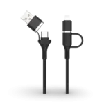 4-in-1 Fast Charging Cable with Enhanced Grip & Nylon Braiding - 6A 120W Output