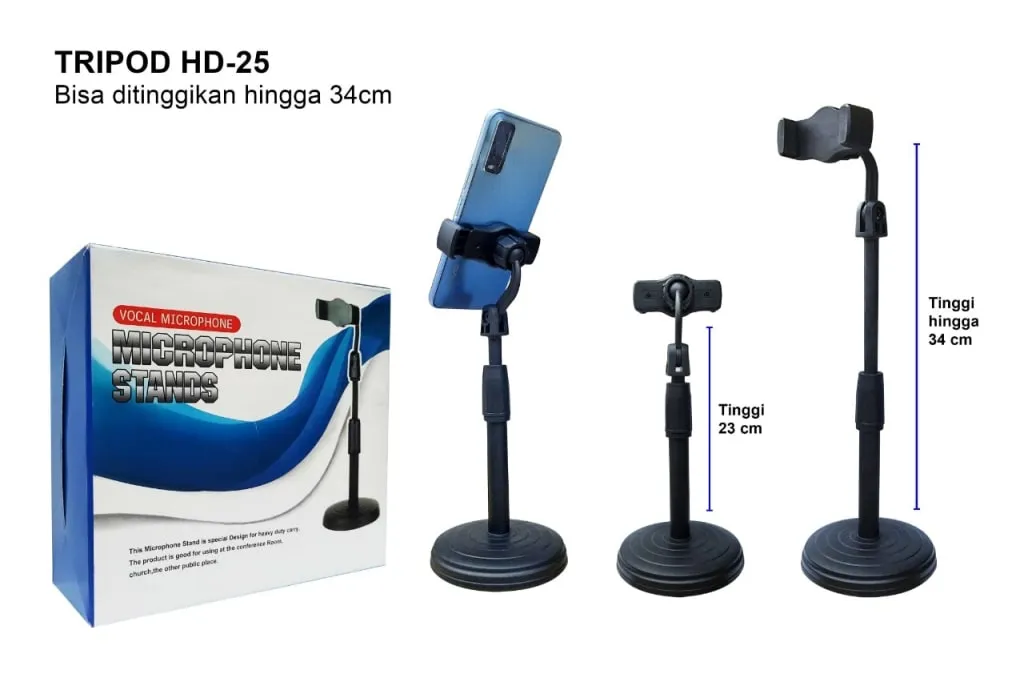 Phone Stand: Retractable Holder for Broadcasting