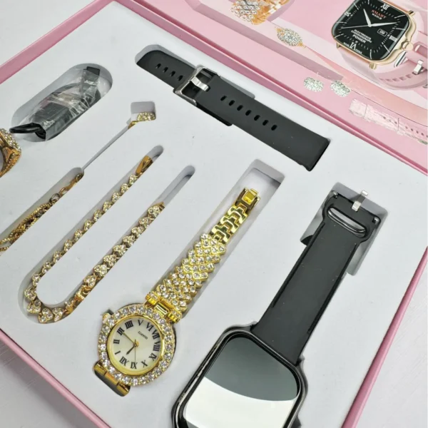 A58 Plus SmartWatch with Heart Rate Monitor and Accessories