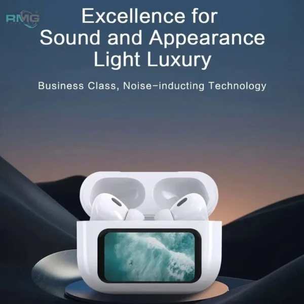 Wireless earbuds with digital display