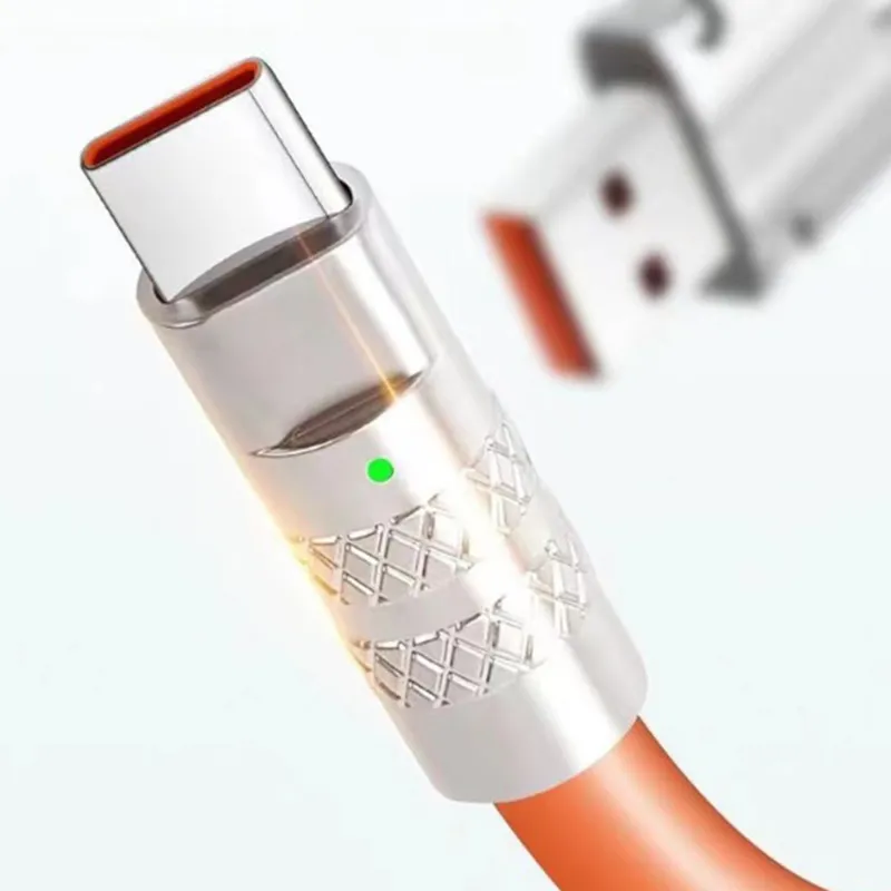 Triple-head luminescent charging cable with 1.2m length