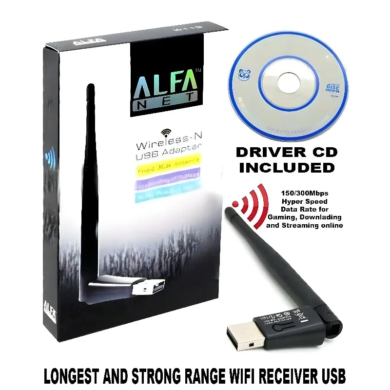 150Mbps Wireless Network Card Mini USB 2.0 WiFi Adapter Antenna PC LAN 802.11 b/g/n WiFi Receiver Dongle