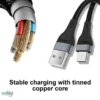 Close-up of YOUshengku Type C 6A Super Fast Charging Cable connectors