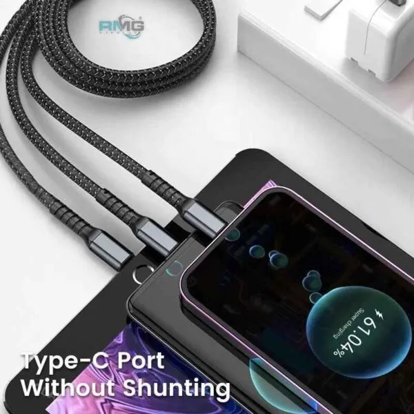 Durable 1.2M 3-in-1 Fast Charging Cable