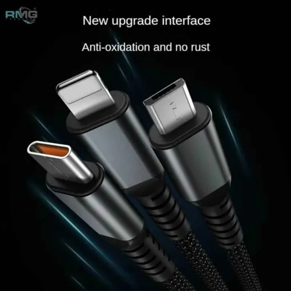 RMG Ready Stock 3-in-1 Quick Charger Cable