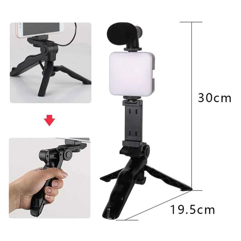Pro Vlogging Kit image highlighting the 360° tripod and mobile holder, essential for high-quality vlogs and live broadcasts.