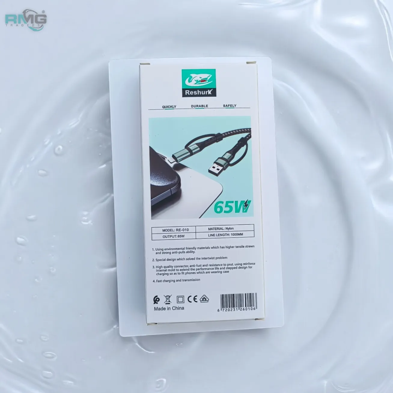 Reshurk 65W 4in1 Pure Copper Data Cable with 1000MM length