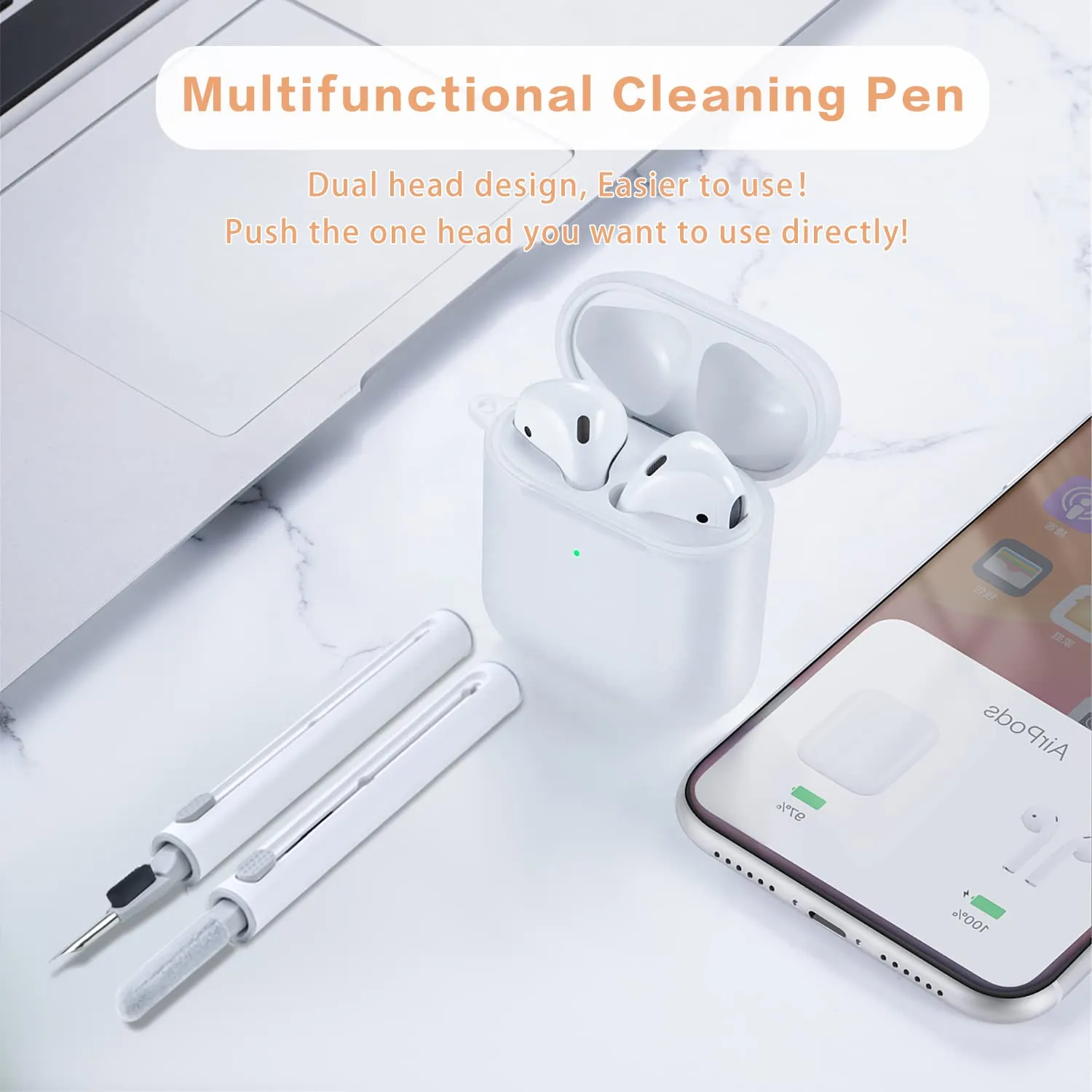 Wireless Earphones & Camera Cleaning Pen