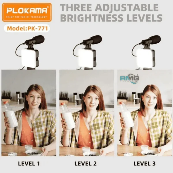 Portable Plokama PK771 Vlogging Setup with Free Battery