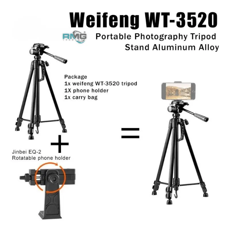 Adjustable Height Tripod WT-3520 for Creators