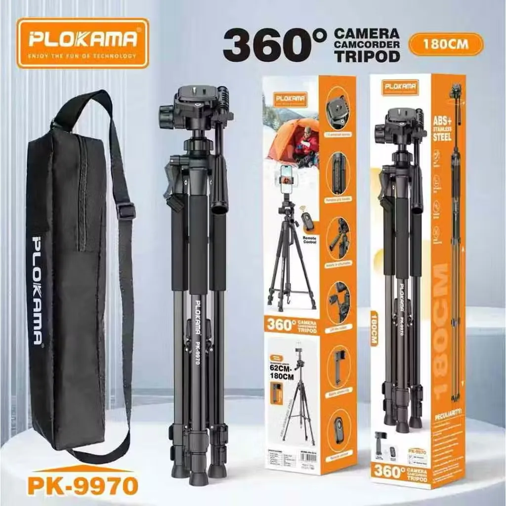Plokama PK9970 Professional Tripod for DSLR & Mobile Photography