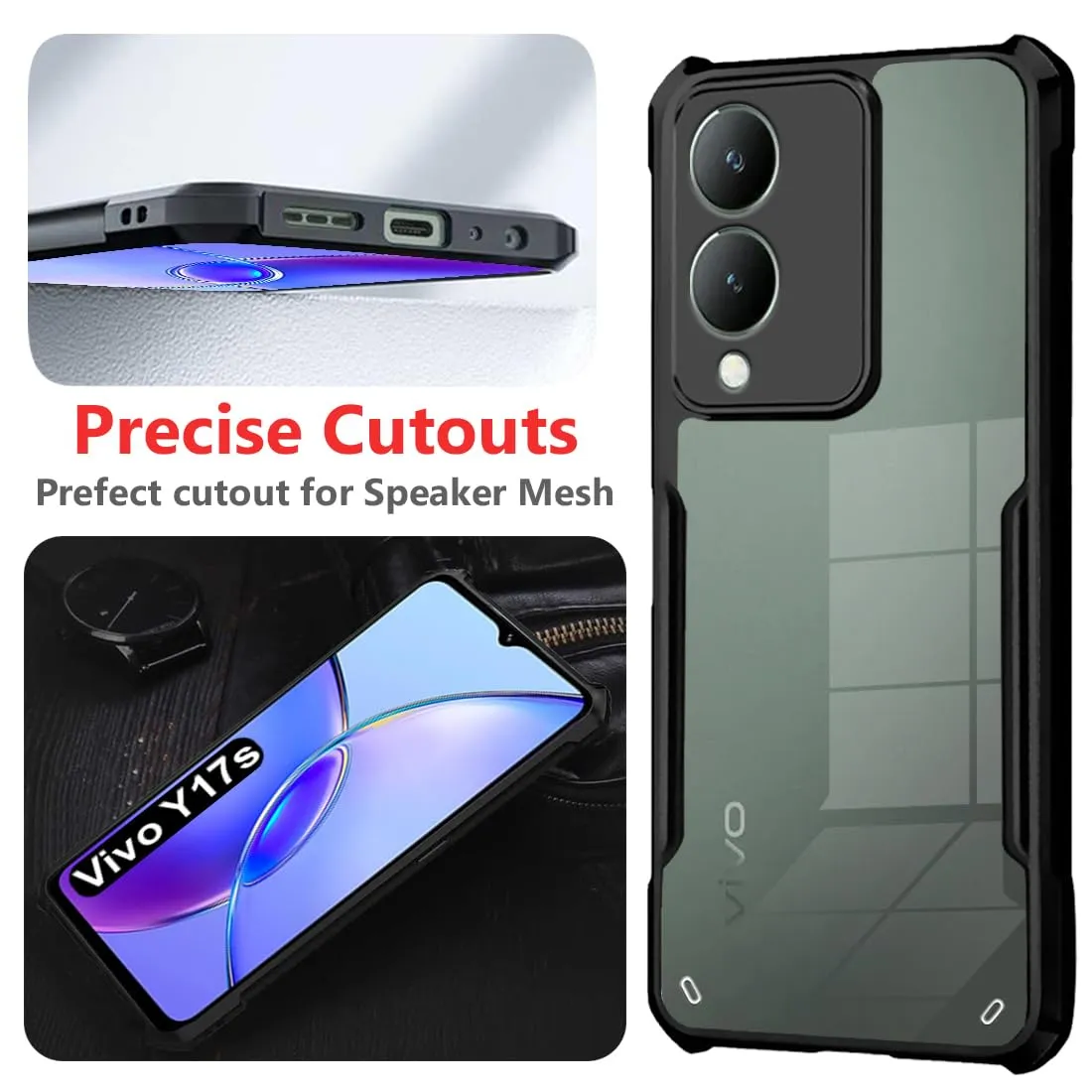 Lightweight protective back cover for Vivo Y17S.