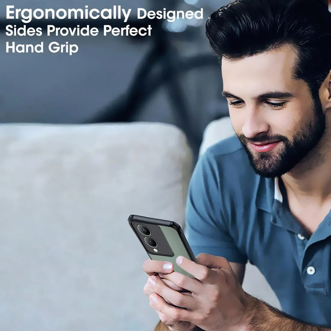 Durable Vivo Y17S back cover for everyday protection.