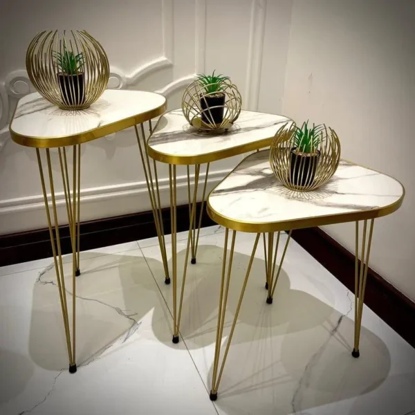 Modern Compact Coffee Table Trio