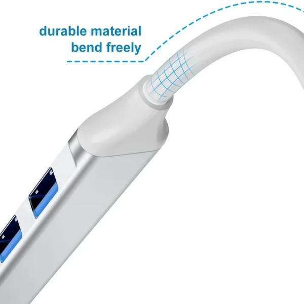 Multi-Port USB Hub with Charging Capability for Computers and Laptops