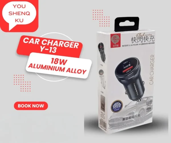 YOUSHENQKU 3.1A PD18W Dual USB Car Charger Y13