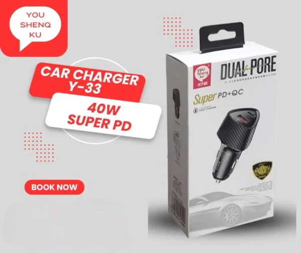 YOUSHENQKU 40W Dual USB Car Charger Y33