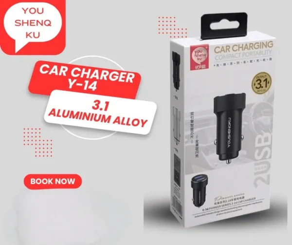 YOUSHENQKU 3.1A Car Charger Y14 with dual USB ports