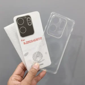 Infinix Zero 30 Transparent Silicone Case with Anti-Dust Plug