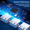 High-Speed USB Hub with 4 Ports for Data Syncing