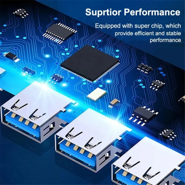 High-Speed USB Hub with 4 Ports for Data Syncing