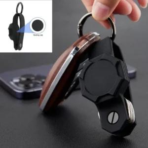 Apple Airtags Keychain Case Premium Shock-Absorbing Scratch-Resistant Stylish Ring Holder Travel Organizer Airtags Accessory