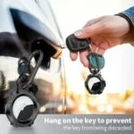 Apple Airtags Waterproof Keychain with Anti-Lost Ring