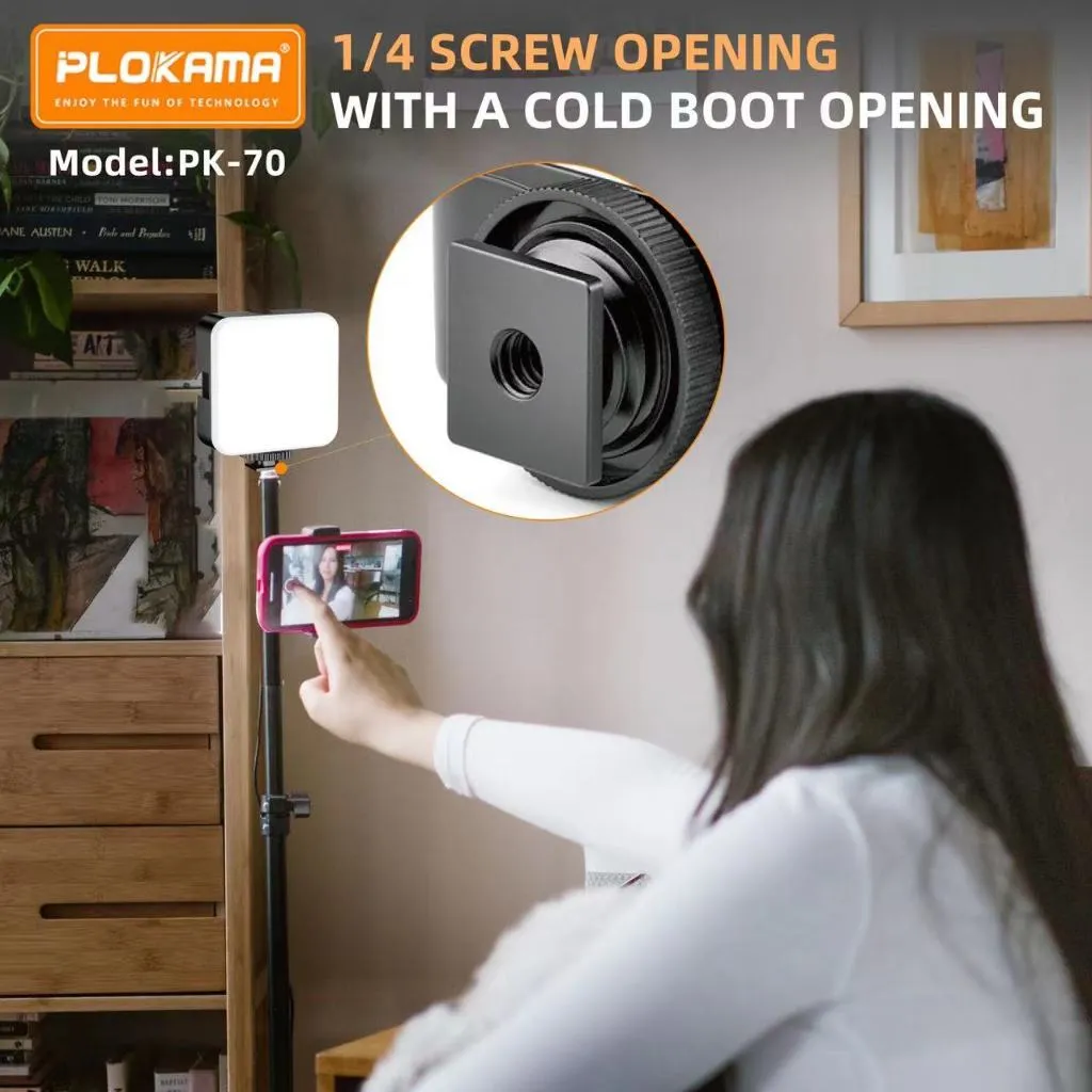 PLOKAMA LED Video Light PK70 for Professional Video Recording