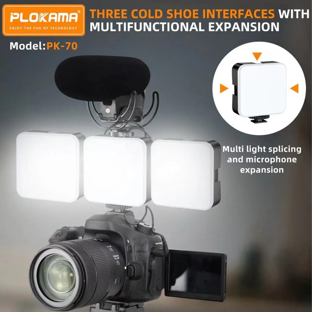 PK70 Adjustable LED Light for Vlogging and Photography