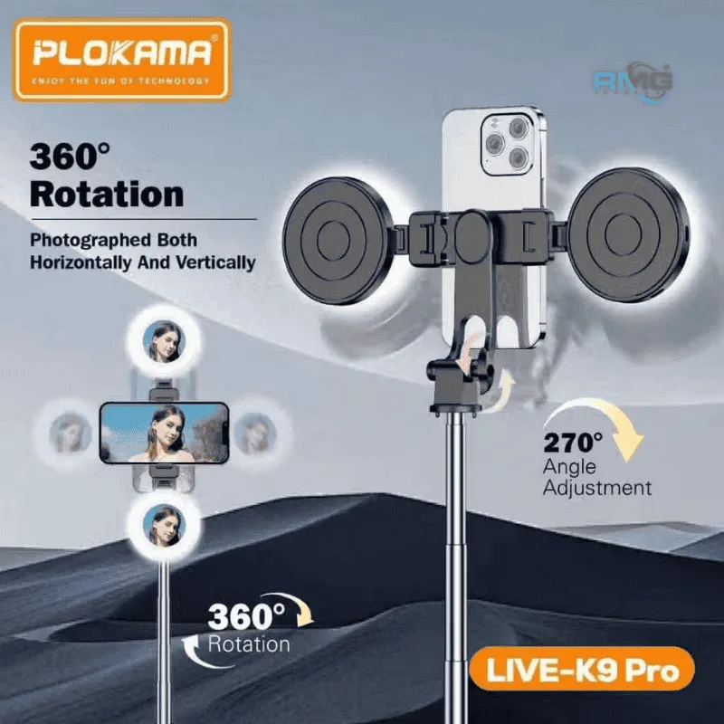 Portable Selfie Stick with Tripod for Vlogging and Travel