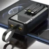 ASPOR 50000mAh power bank with built-in cable for smartphones