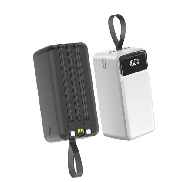 ASPOR 50000mAh external battery pack with built-in cable