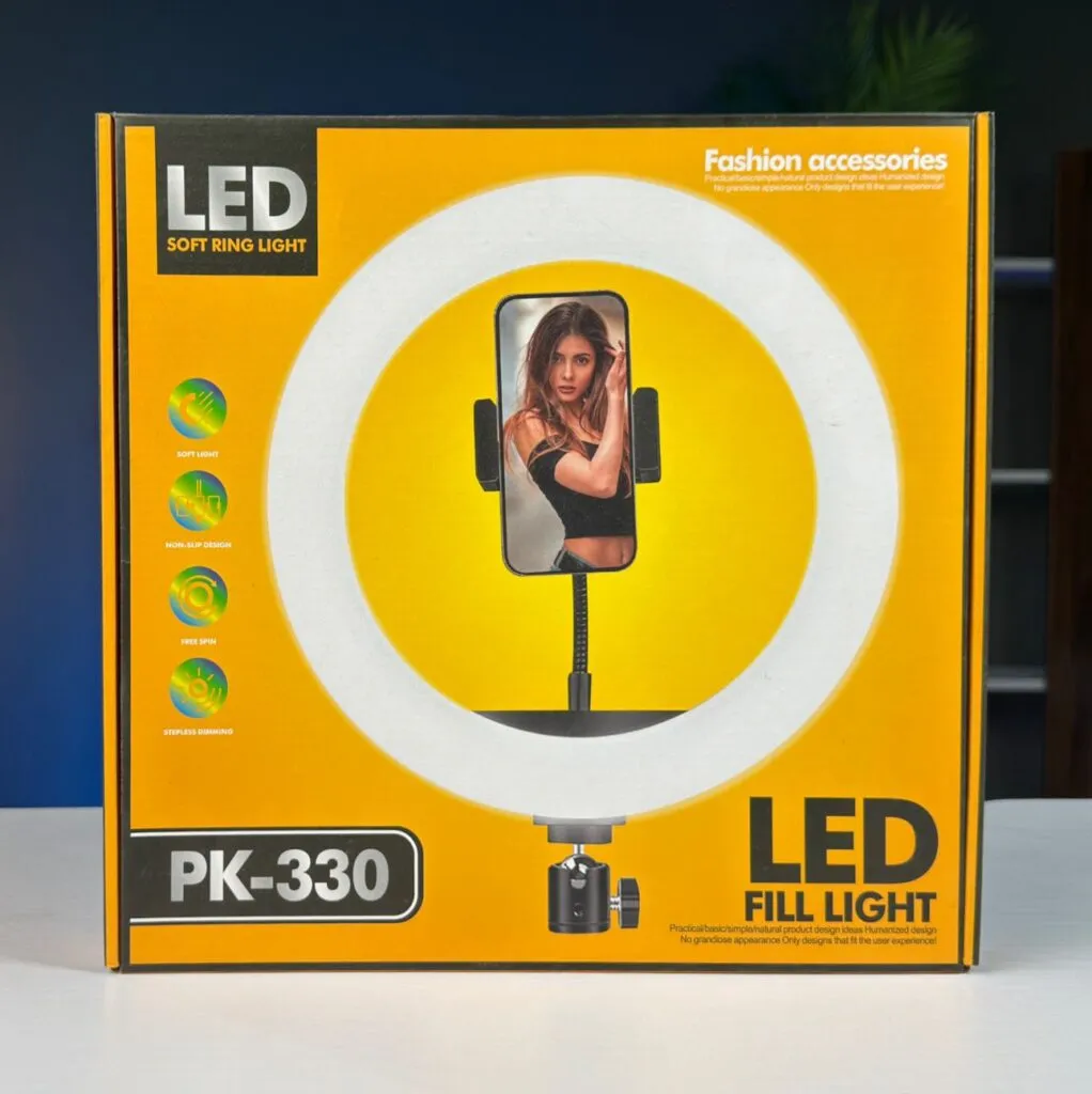 PK-330 Ring Light with 7F Stand and Adjustable Brightness