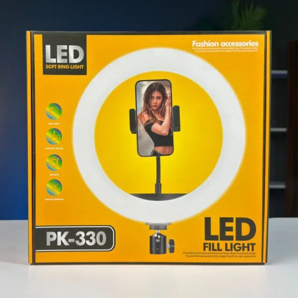 PK-330 Ring Light with 7F Stand and Adjustable Brightness