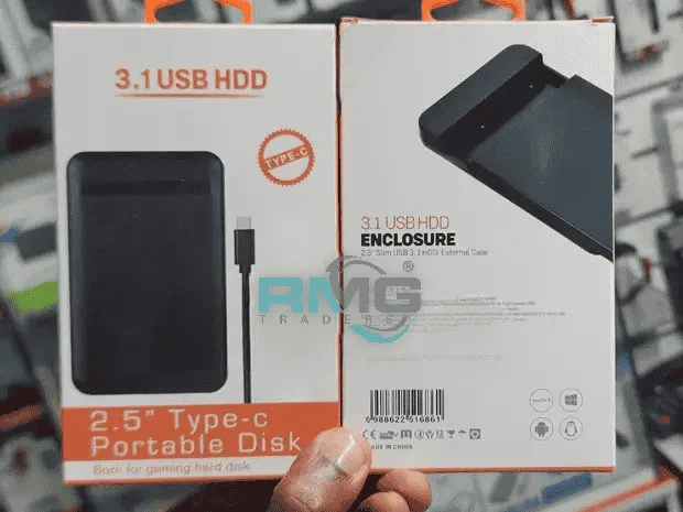 Type C to USB External Hard Drive Case 2.5" SSD Enclosure